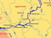 Карта Реки Кама